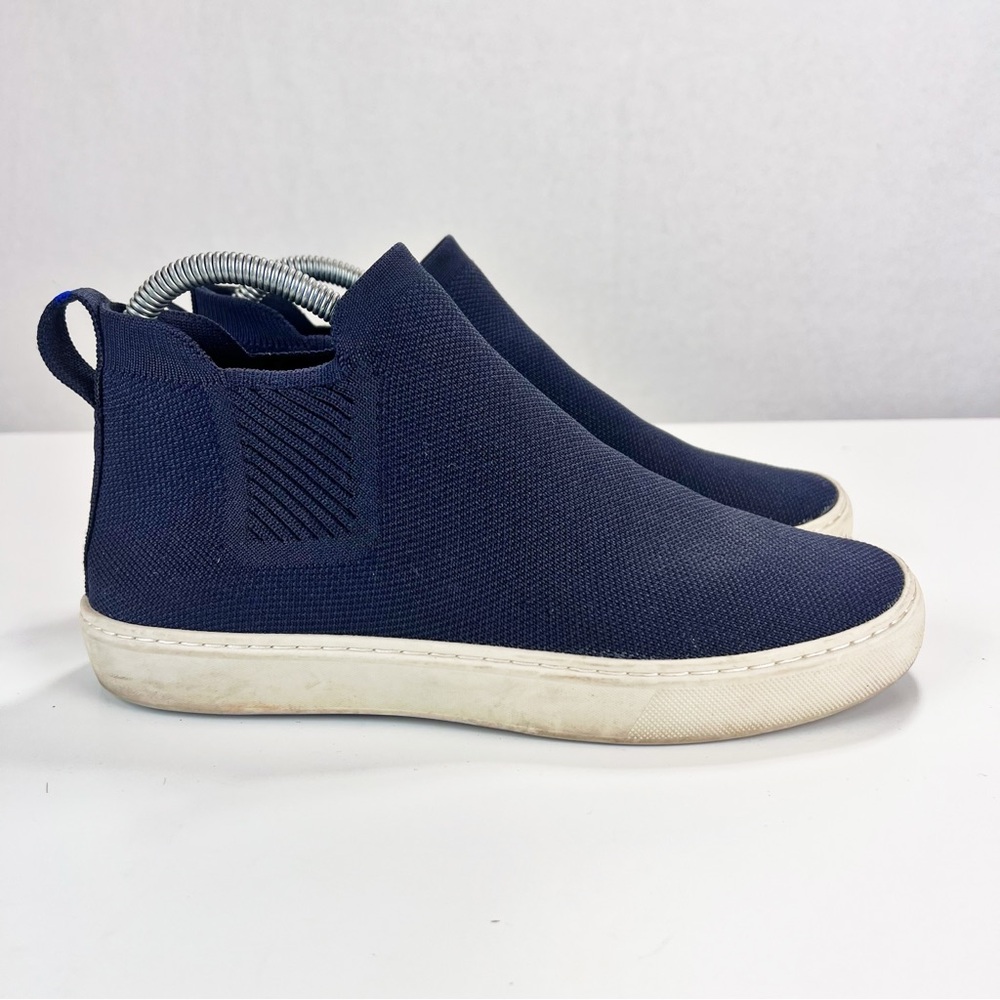 Rothy's Womens 8 Hightop Chelsea Pull-On Boots Dark‎ Nightfall Blue